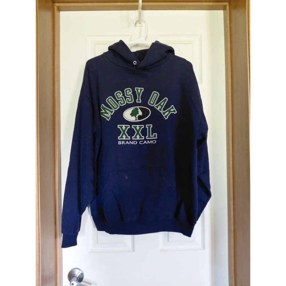 Vintage Mossy Oak Field Staff Men’s Hooded Sweatshirt Brand Camo-L